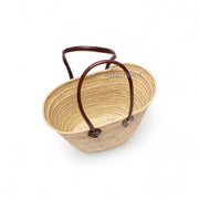 Handmade Straw Bag with Genuine Leather Handles – Boho Chic Tote for Beach