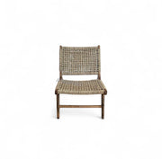 Handmade Lounge Chair – Natural Cord & Teak Wood – Rustic Boho Accent Chair