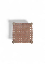 Handmade Moroccan Leather Lounge Chair – Walnut Wood Frame – Elegant Accent & Reading Chair