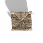 Handcrafted Moroccan Lounge Chair – Natural Cord & Walnut Wood – Boho Accent & Reading Chair